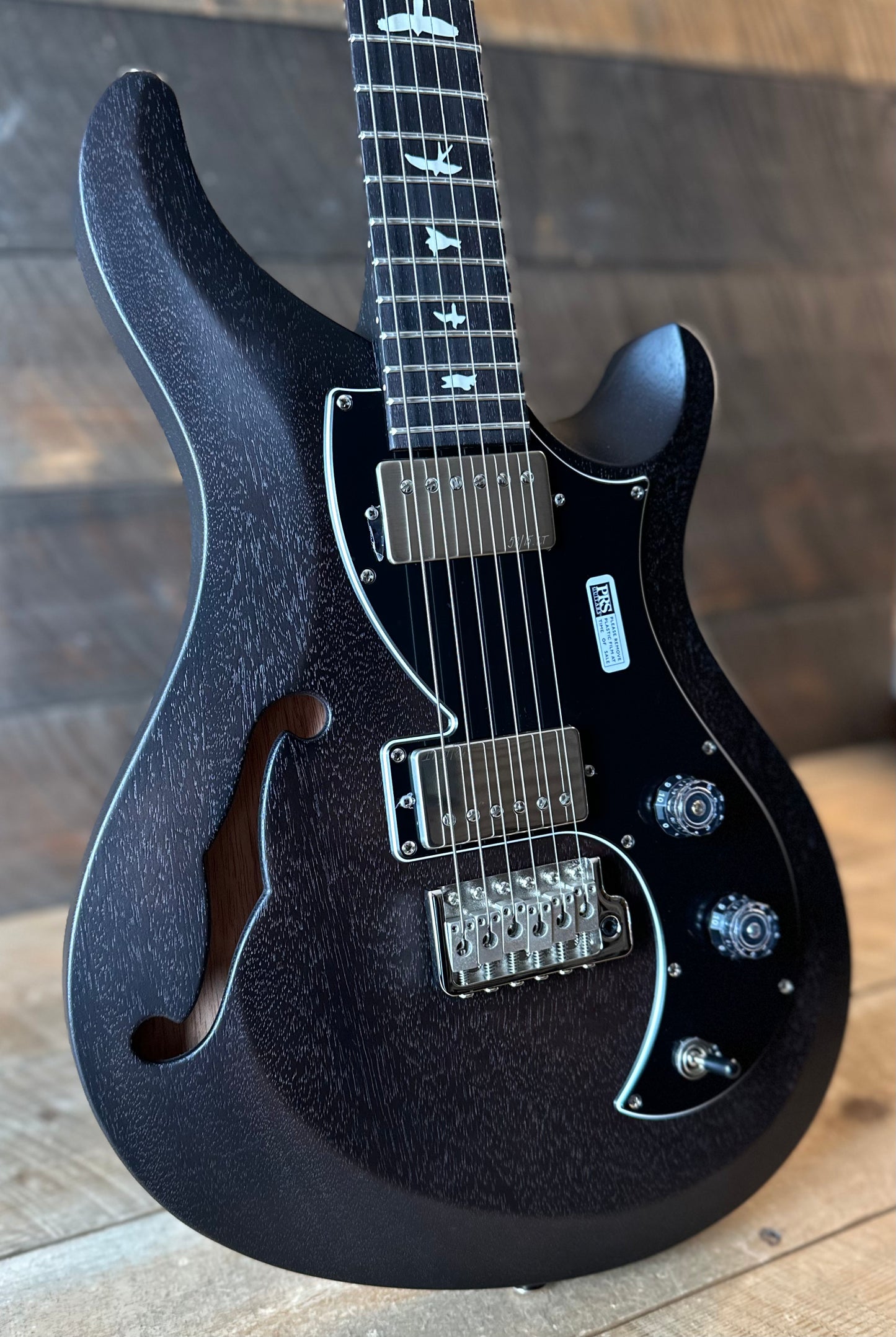 PRS S2 Vela Semi-Hollow HHT Quimper Edition – Charcoal Satin Nitro USA Electric Guitar S2089207