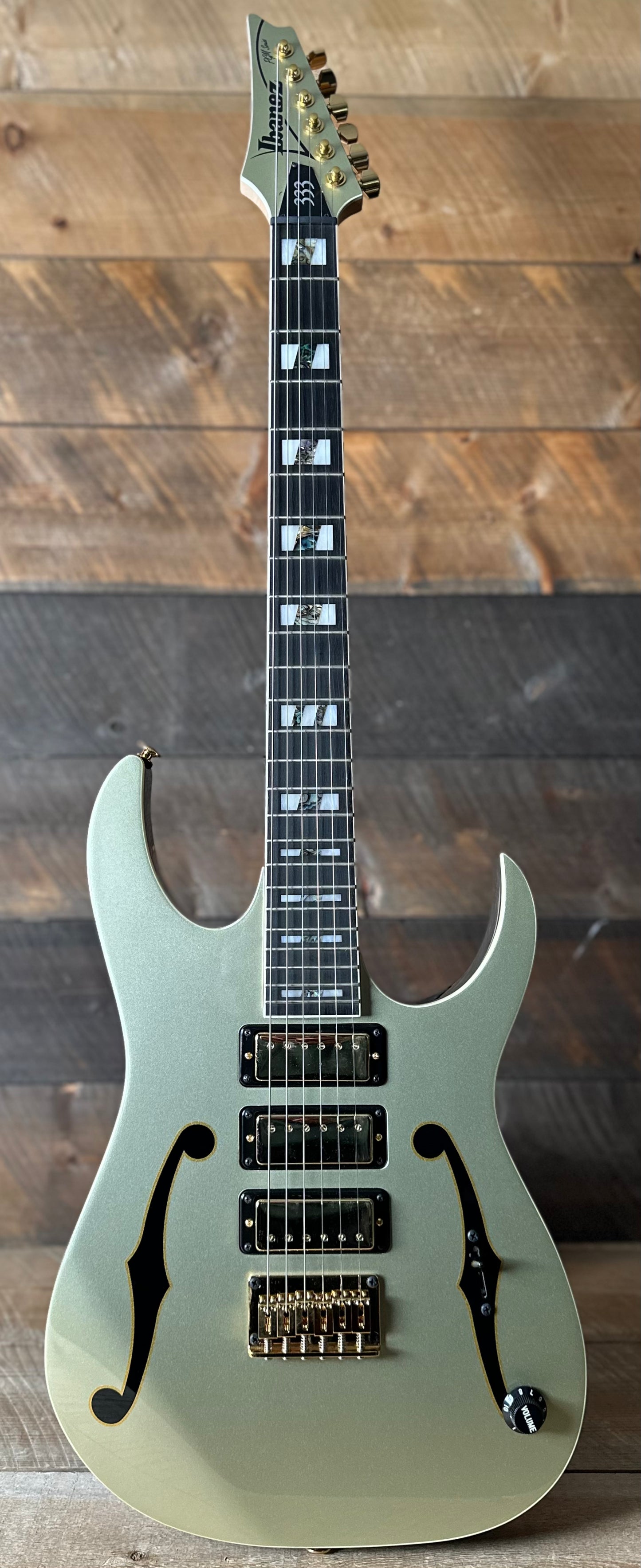 Used Ibanez PGM333 30th Anniversary Paul Gilbert Signature - Champagne Gold