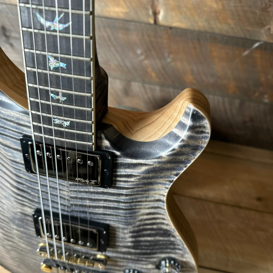PRS Wood Library McCarty 594 Flamed Maple 10 Top, Swamp Ash Back, Stained Flamed Maple Neck, Bound Ebony FB - Satin Charcoal 418878