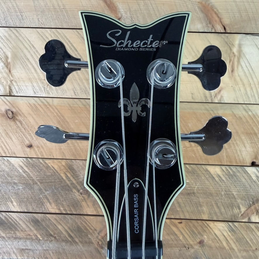 Used Schecter Corsair Bass Metallic Gold Excellent Condition
