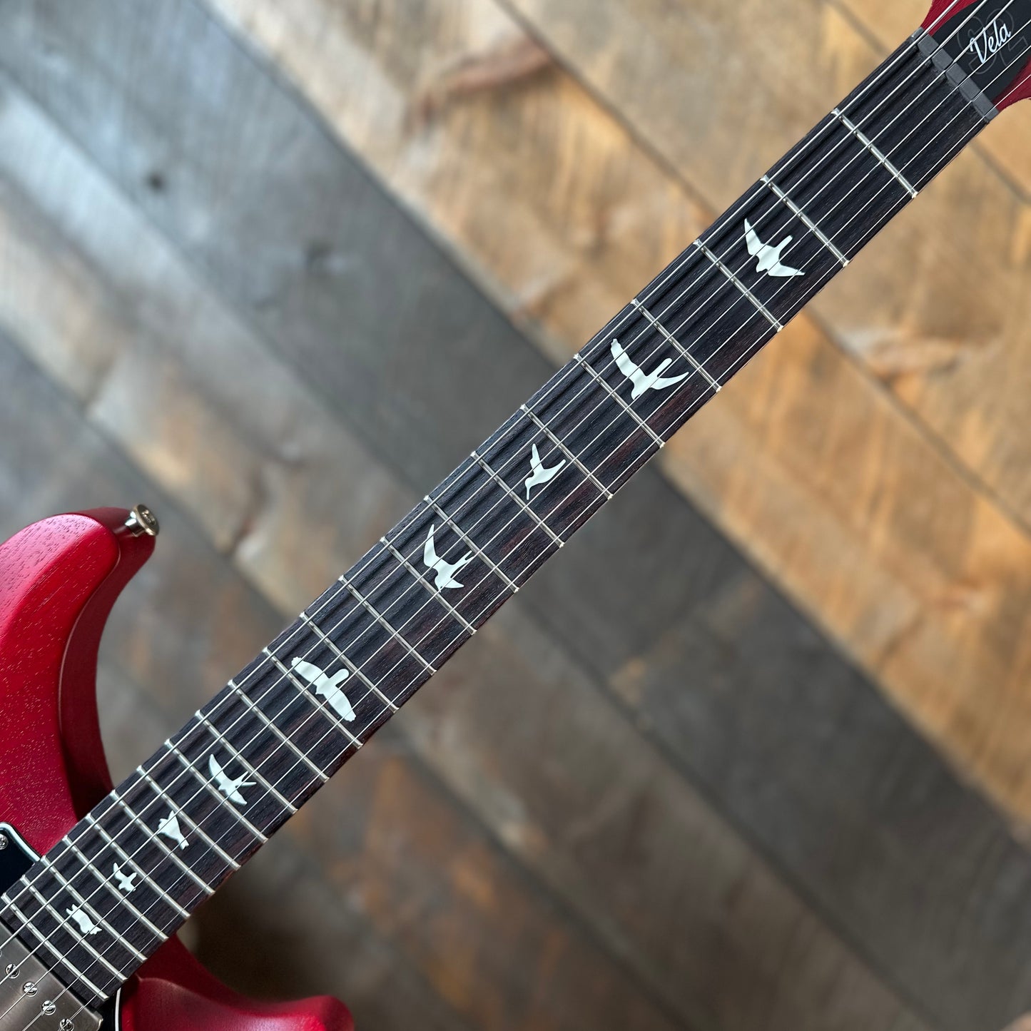PRS S2 Vela Semi-Hollow HHT Quimper Edition – Vintage Cherry Satin Nitro USA Electric Guitar S2088908