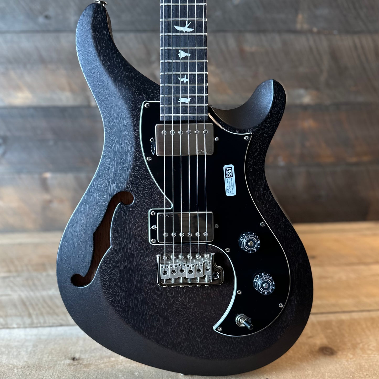 PRS S2 Vela Semi-Hollow HHT Quimper Edition – Charcoal Satin Nitro USA Electric Guitar S2089207