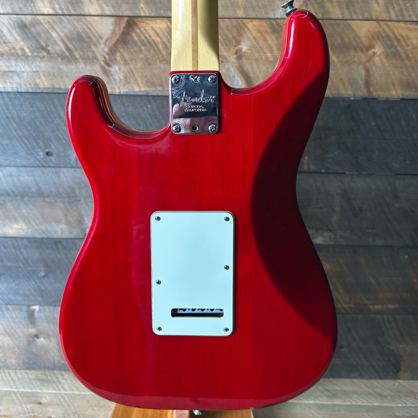 Used 2000 Fender American Deluxe Stratocaster - Transparent Red