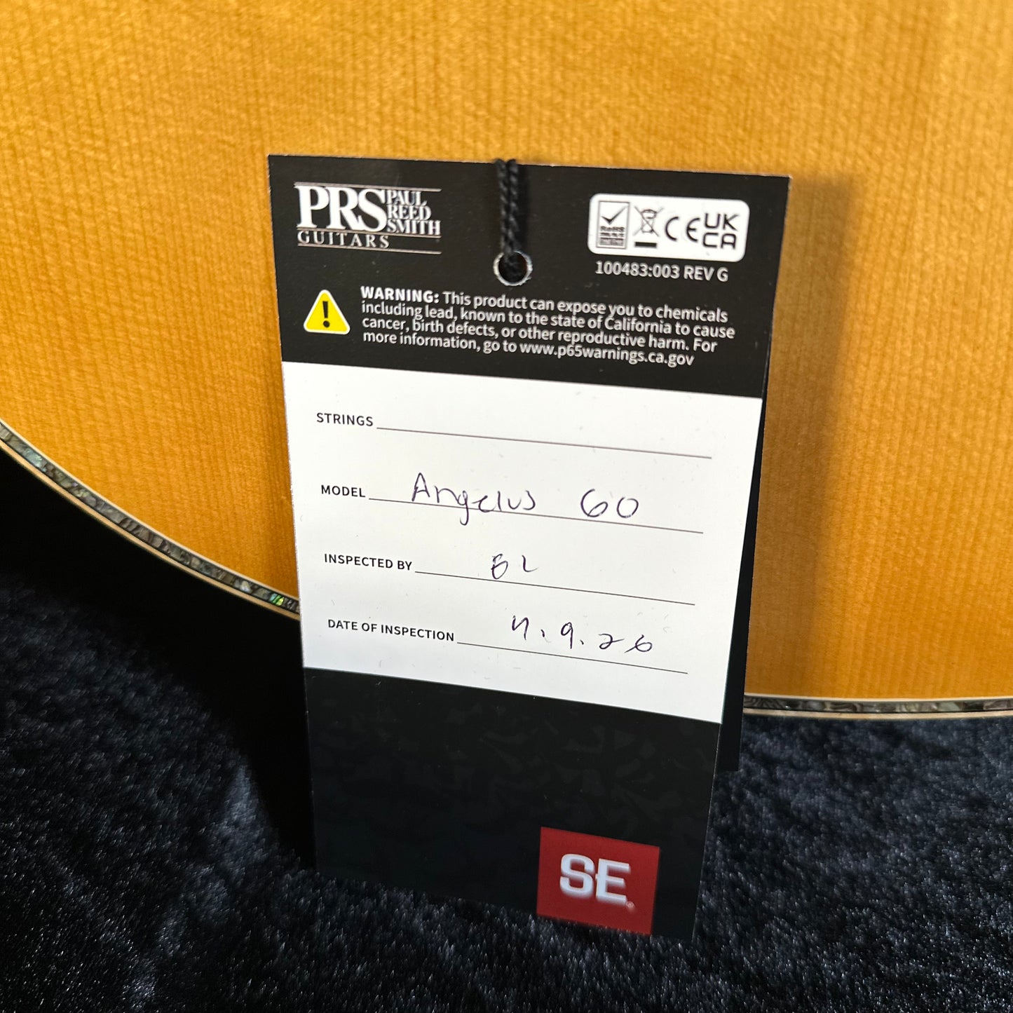 *PRS Roadshow Demo* PRS SE Angelus 60 A60E Acoustic Electric - Natural