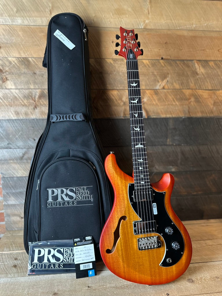 PRS S2 Vela Semi-Hollow HHT Quimper Edition – McCarty Sunburst Satin Nitro USA Electric Guitar S2089128