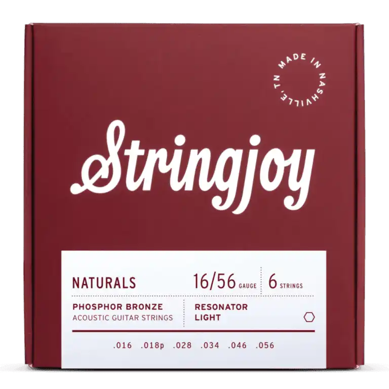 Stringjoy 16-56 Resonator Gauge Naturals - Phosphor Bronze Acoustic Guitar Strings