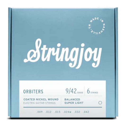 Stringjoy 9-42 Balanced Super Light Gauge Orbiters - Coated Nickel Electric Guitar Strings