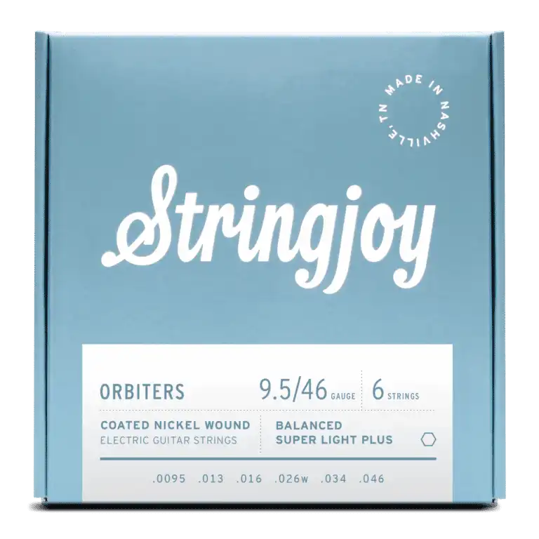 Stringjoy 9.5-46 Balanced Super Light Plus Gauge Orbiters - Coated Nickel Electric Guitar Strings