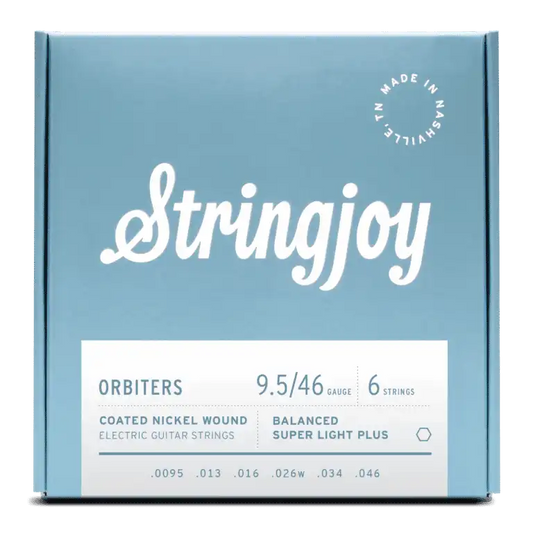 Stringjoy 9.5-46 Balanced Super Light Plus Gauge Orbiters - Coated Nickel Electric Guitar Strings
