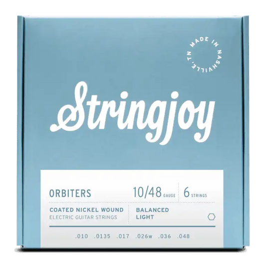 Stringjoy 10-48 Balanced Light Gauge Orbiters - Coated Nickel Electric Guitar Strings