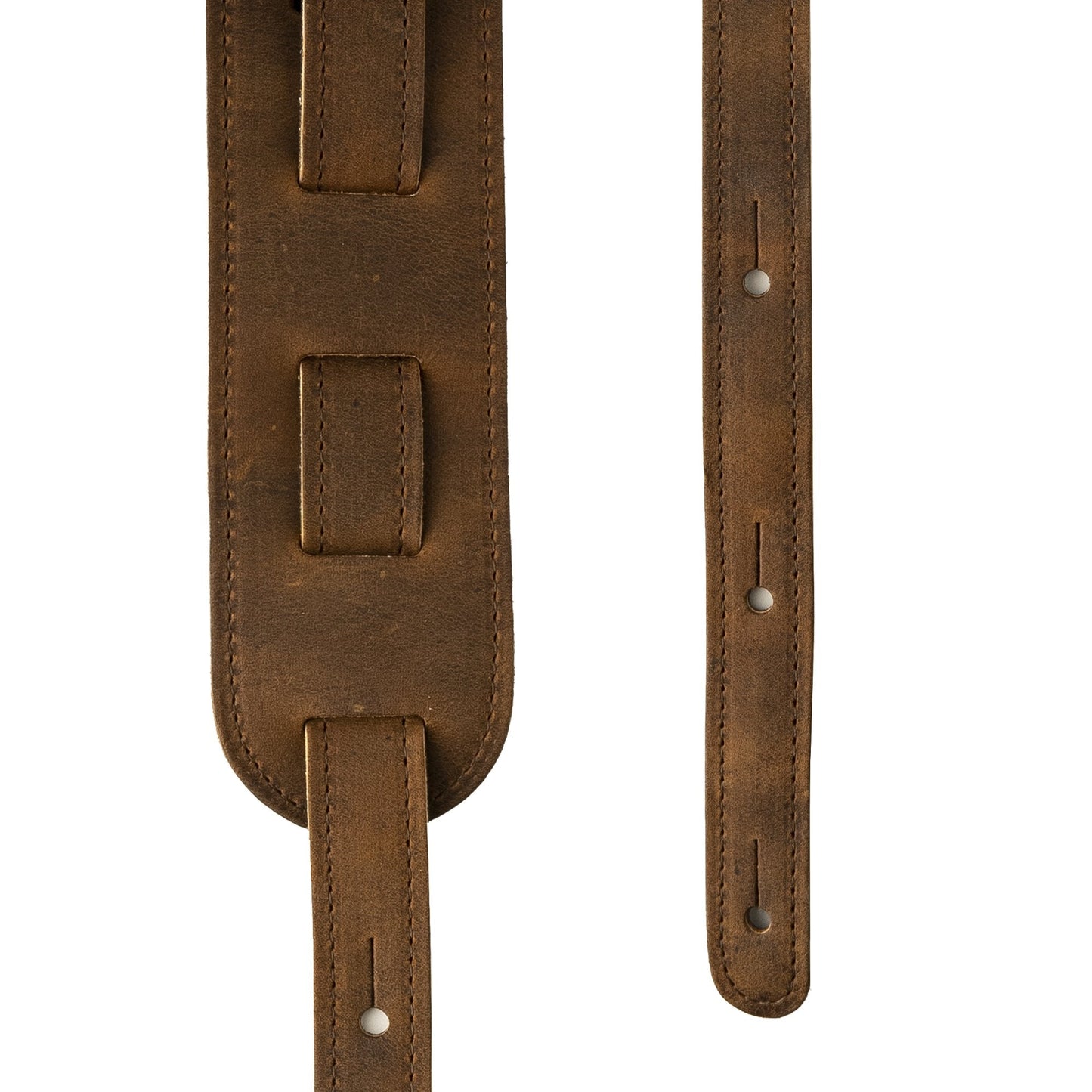 Distressed Brown Leather Birds Strap