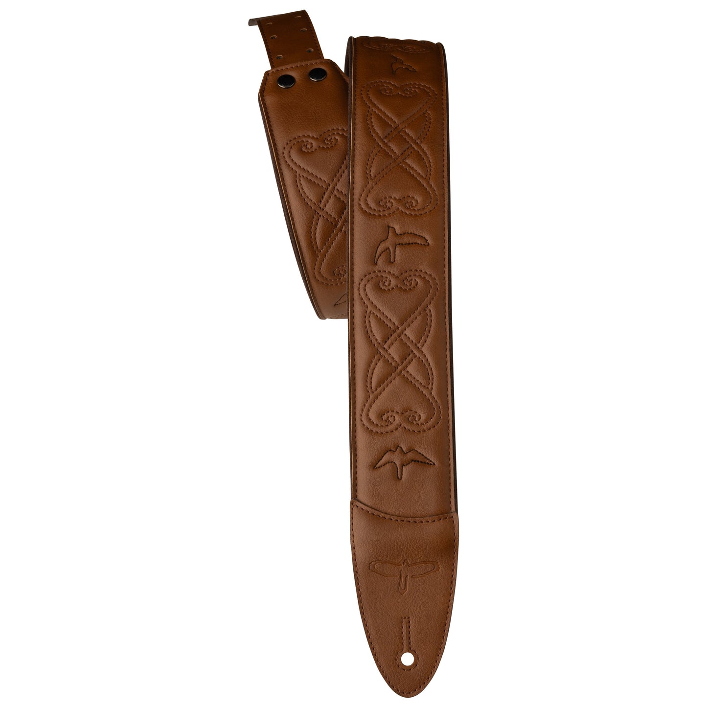 PRS 2.4" Padded Guitar Strap w/RAS, Custom Leather (Faux) Birds