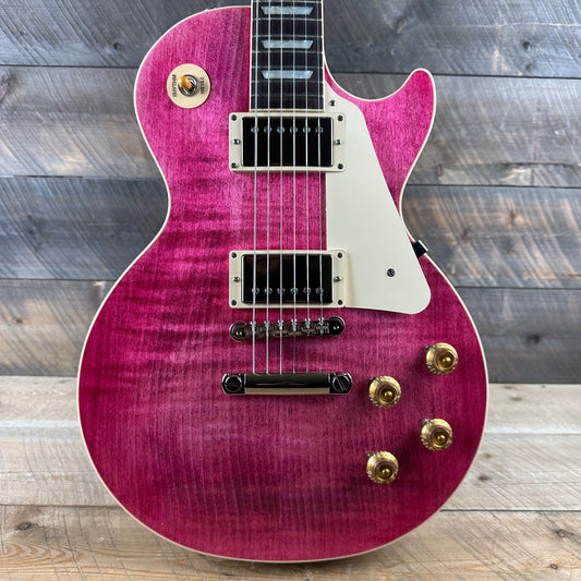 Used Gibson Les Paul Standard 50's Figured Top Custom Color - Transluscent Fuschia 201240161