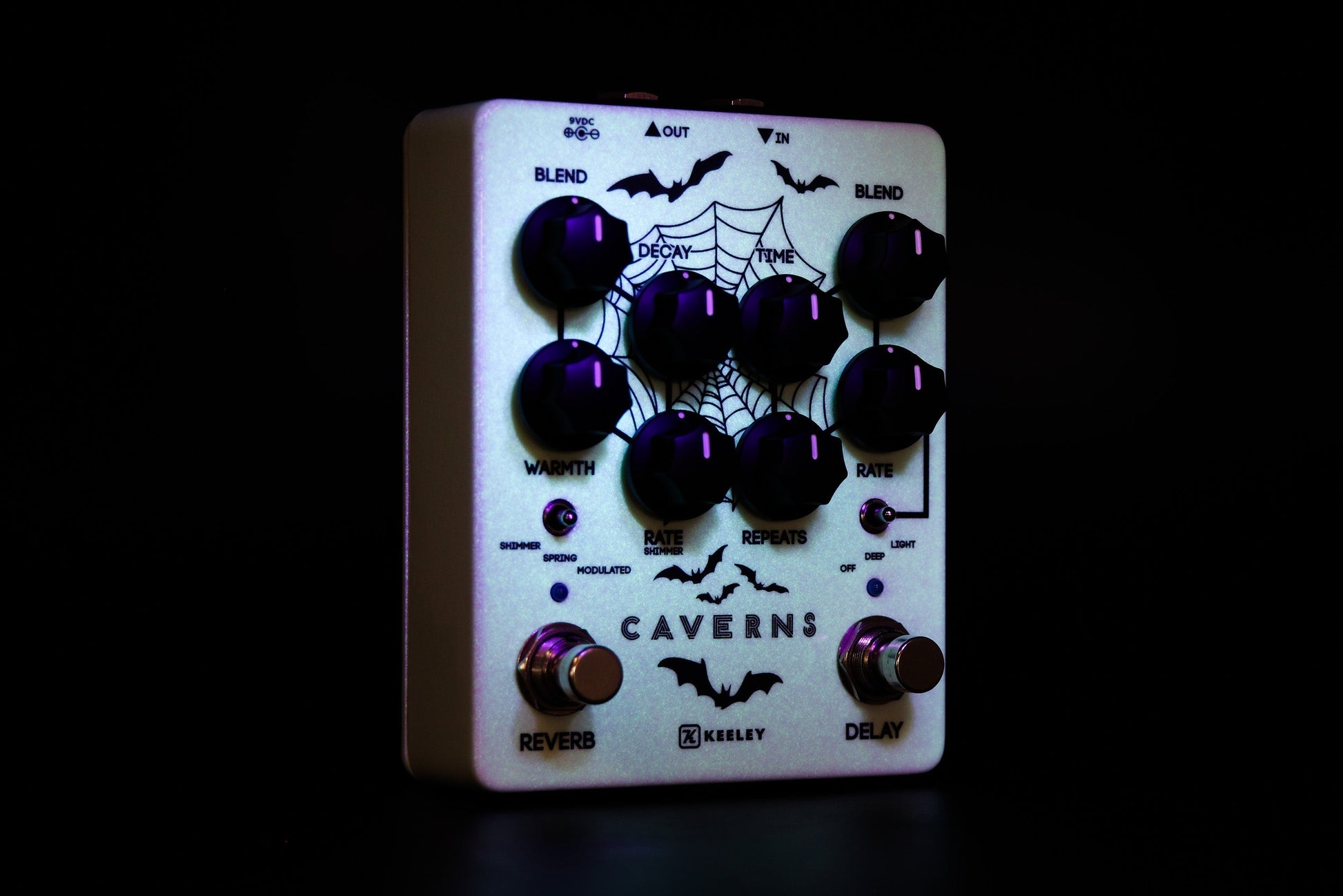 keeley caverns pedal Used Keeley Spooky "Glow in the Dark" Caverns Delay Reverb Pedal – Quimper Sound Records and Guitars