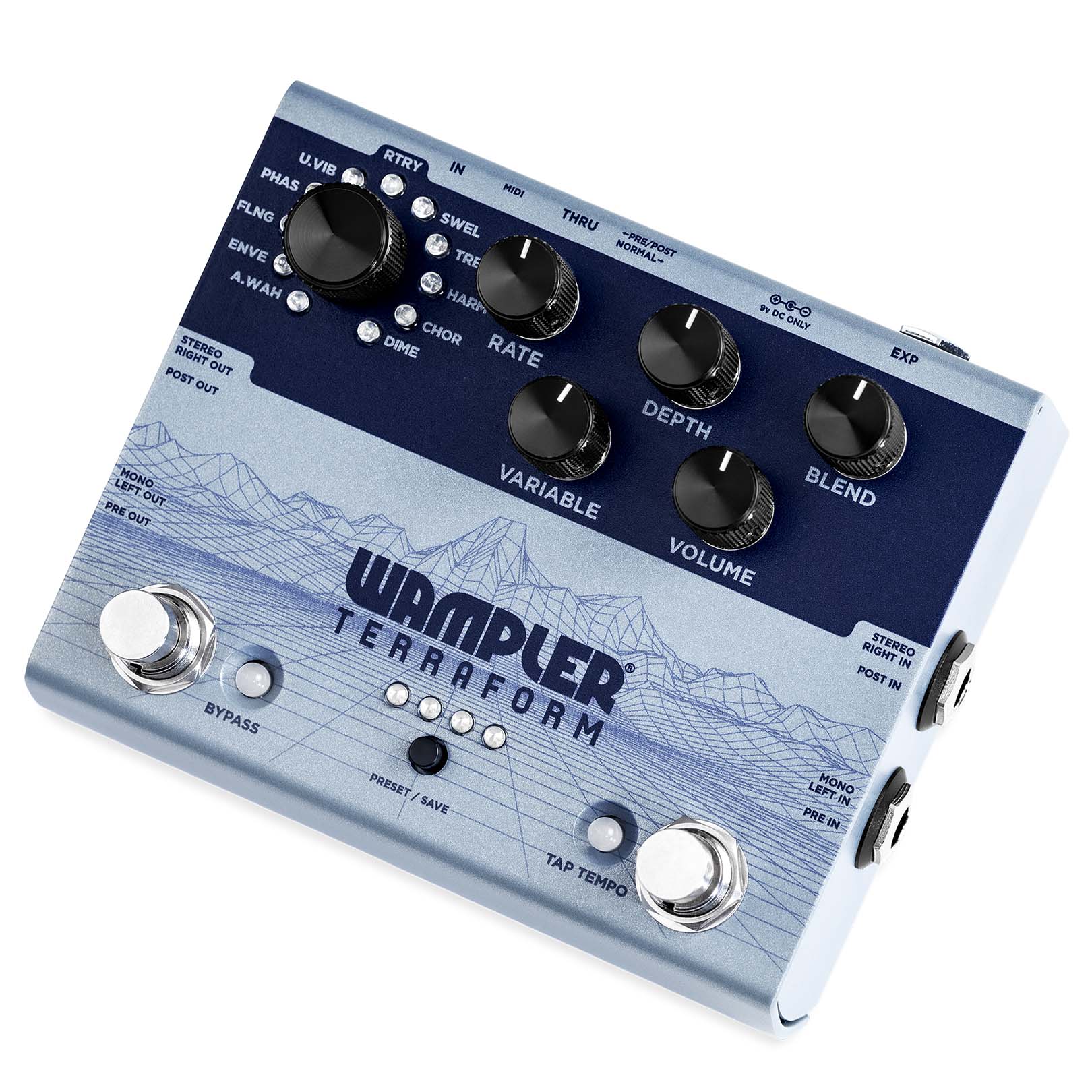 modulation multi effects pedal Wampler Terraform Modulation Multi Effect Pedal