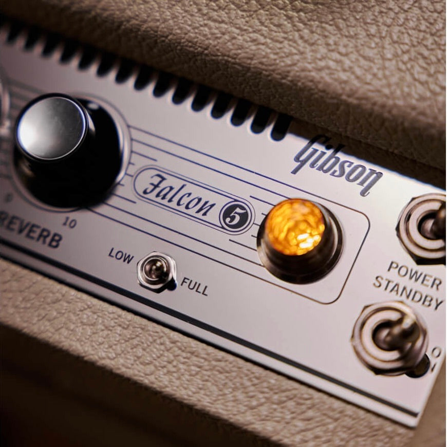 Floor Demo Gibson Falcon 5 - 1x10 Combo Amplifier - Cream Bronco Tolex Oxblood Grille