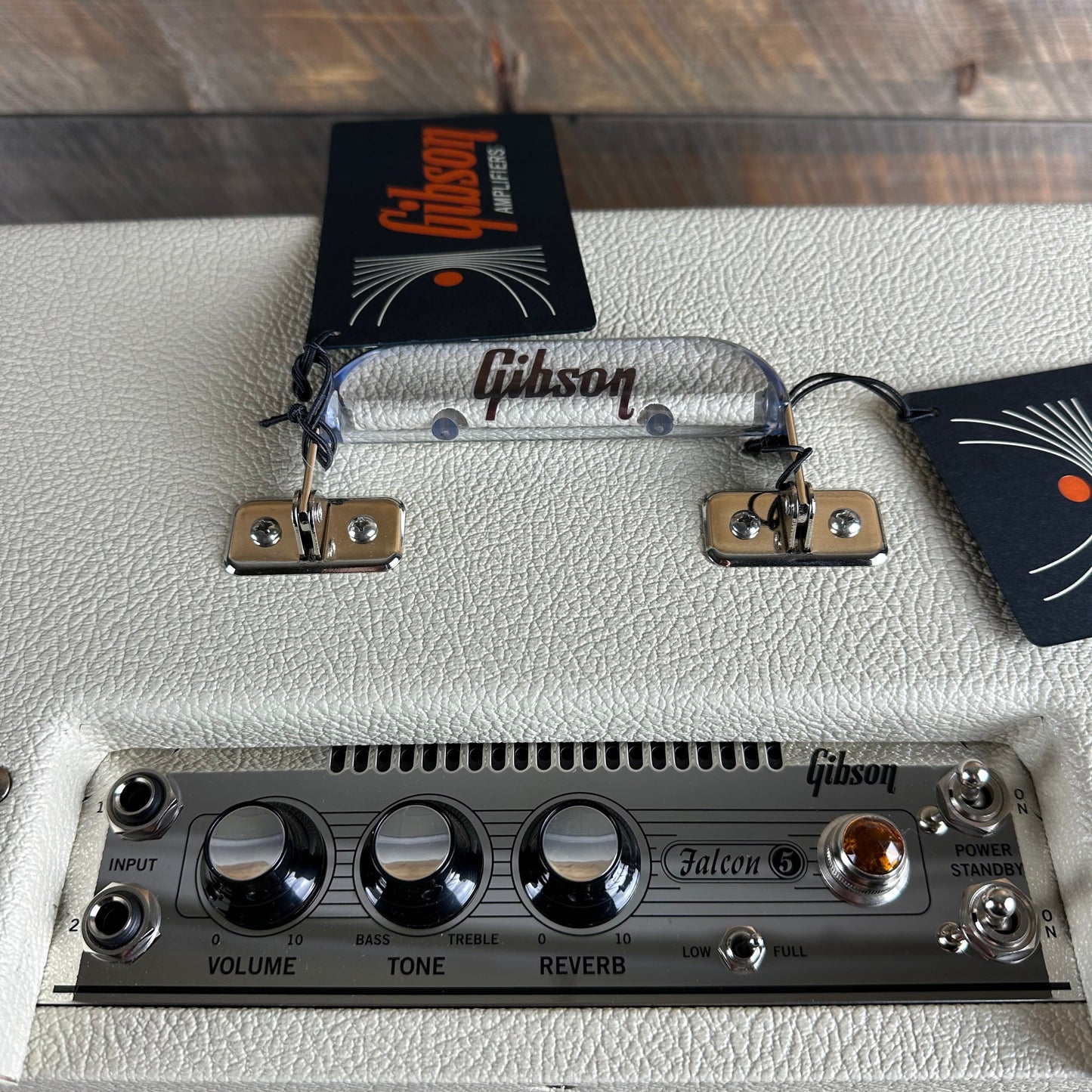 Floor Demo Gibson Falcon 5 - 1x10 Combo Amplifier - Cream Bronco Tolex Oxblood Grille