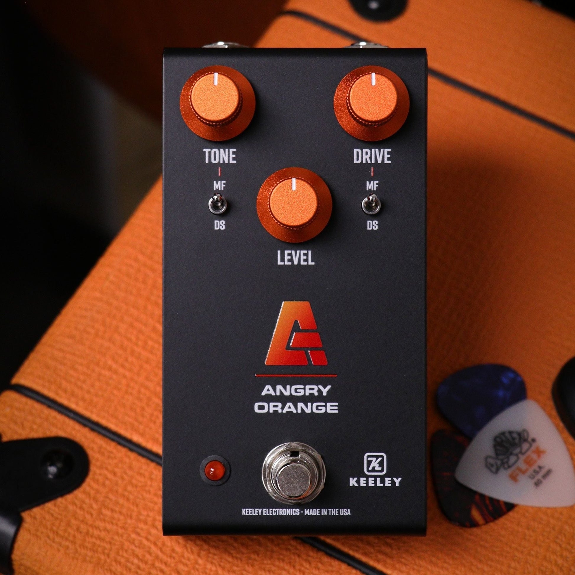 angry fuzz pedal Keeley Angry Orange Distortion and Fuzz Pedal *IN STOCK* – Quimper Sound Records and Guitars